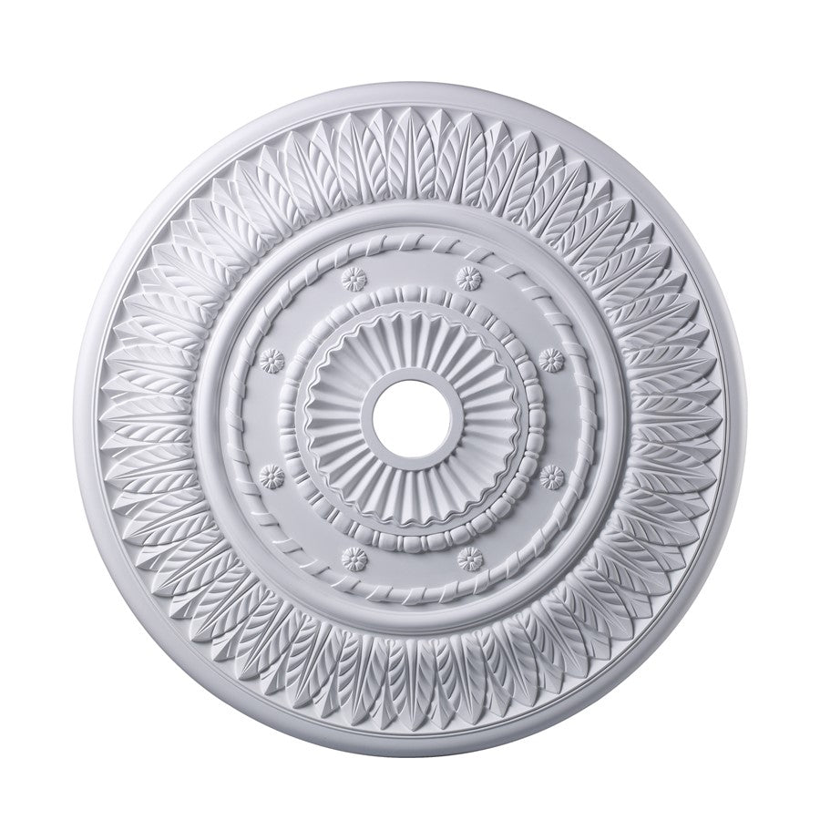 Atlas Lighting Corinna 33in Medallion | Traditional White Ceiling Decor | Living Room & Dining Room Accent | 33 x 33 x 1 in | Model LA11040-WH