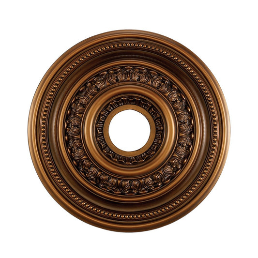 Atlas Lighting English Study 18in Antique Bronze Ceiling Medallion | Traditional Decorative Accent | Living Room & Dining Room | Model LA11043-BZ