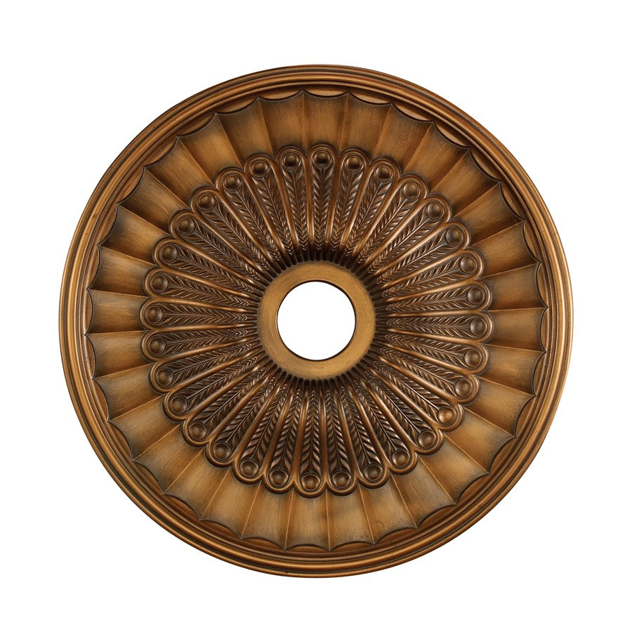 Atlas Lighting Hillspire 24in Round Ceiling Medallion | Traditional Antique Bronze Plastic | Living Room & Dining Room Ceiling | Model LA11046-BZ
