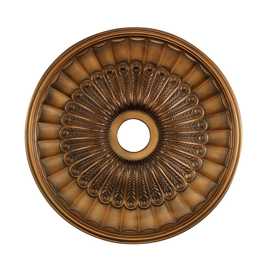 Atlas Lighting Hillspire 24in Round Ceiling Medallion | Traditional Antique Bronze Plastic | Living Room & Dining Room Ceiling | Model LA11046-BZ