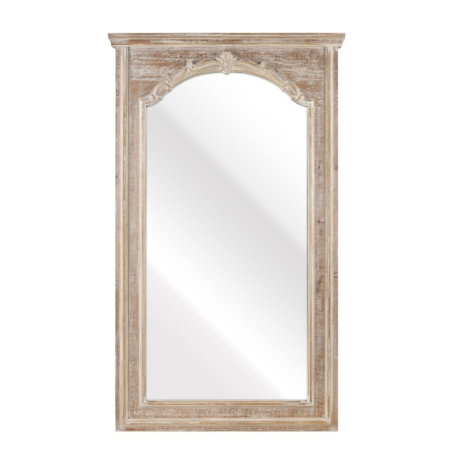Atlas Lighting Alfred 56in Tall Rectangular Wall Mirror | Weathered Brown Wood Composite | Entryway & Bedroom Accent | Model MI11003-01