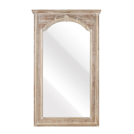 Atlas Lighting Alfred 56in Tall Rectangular Wall Mirror | Weathered Brown Wood Composite | Entryway & Bedroom Accent | Model MI11003-01