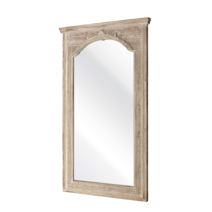 Atlas Lighting Alfred 56in Tall Rectangular Wall Mirror | Weathered Brown Wood Composite | Entryway & Bedroom Accent | Model MI11003-01