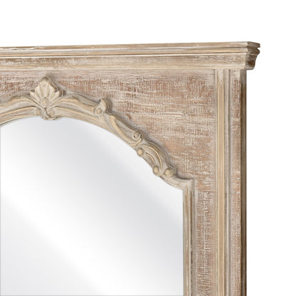 Atlas Lighting Alfred 56in Tall Rectangular Wall Mirror | Weathered Brown Wood Composite | Entryway & Bedroom Accent | Model MI11003-01