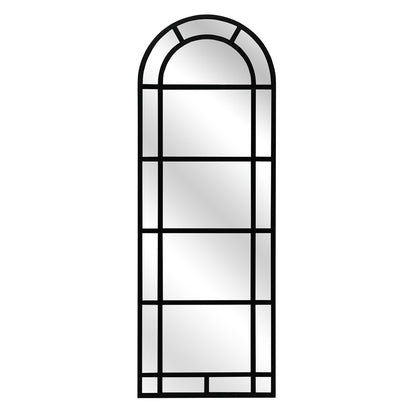 Atlas Lighting Arched Pier 81in Tall Wall Mirror | Black Wood Composite | Entryway & Hallway Accent | 29.25 x 1.25 x 81.5 in | Model MI11006-01
