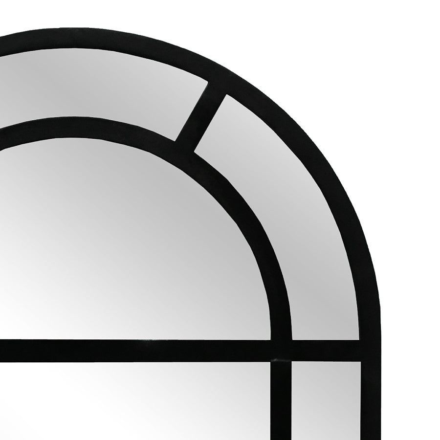 Atlas Lighting Arched Pier 81in Tall Wall Mirror | Black Wood Composite | Entryway & Hallway Accent | 29.25 x 1.25 x 81.5 in | Model MI11006-01