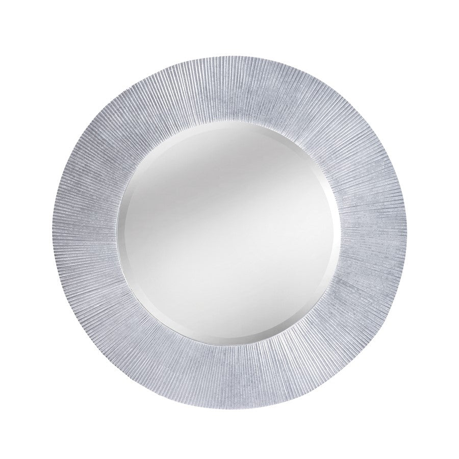 Atlas Lighting Attra 31in Round Wall Mirror | Modern Silver Metal Frame | Entryway & Bathroom Accent | 31 x 31 x 1 in | Model MI11010-01