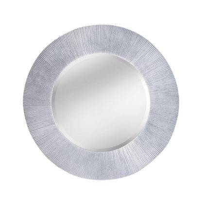 Atlas Lighting Attra 31in Round Wall Mirror | Modern Silver Metal Frame | Entryway & Bathroom Accent | 31 x 31 x 1 in | Model MI11010-01