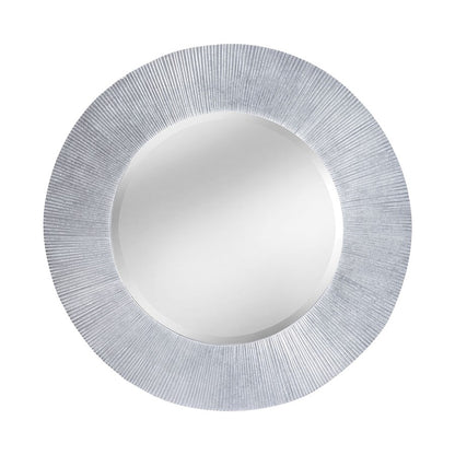 Atlas Lighting Attra 31in Round Wall Mirror | Modern Silver Metal Frame | Entryway & Bathroom Accent | 31 x 31 x 1 in | Model MI11010-01