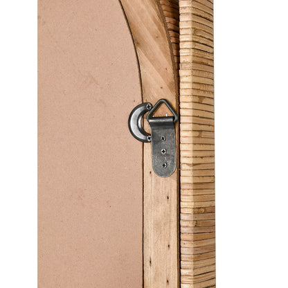 Atlas Lighting Baarlo 23in Oval Wall Mirror | Natural Rattan Frame | Bedroom & Entryway Accent | 23 x 33 x 2 in | Model MI11012-01
