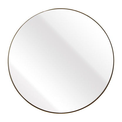 Atlas Lighting Beni 24in Round Wall Mirror | Brass Metal Frame | Entryway & Powder Room Accent | 24 x 24 x 0.75 in | Model MI11013-01