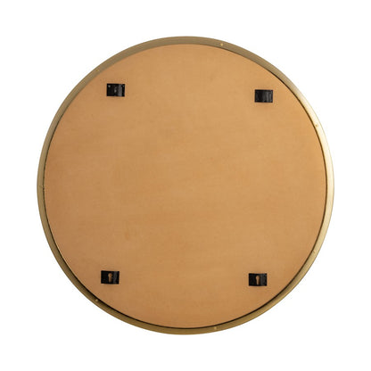 Atlas Lighting Beni 24in Round Wall Mirror | Brass Metal Frame | Entryway & Powder Room Accent | 24 x 24 x 0.75 in | Model MI11013-01
