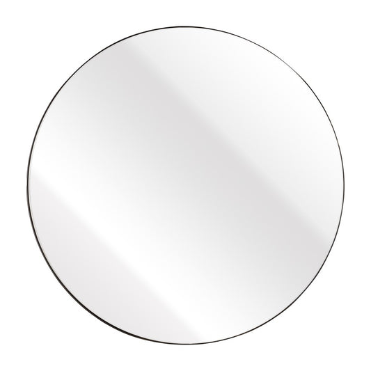Atlas Lighting Beni 36in Round Wall Mirror | Black Metal Frame | Entryway & Powder Room Accent | 36 x 36 x 1 in | Model MI11013-02