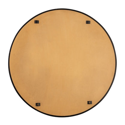 Atlas Lighting Beni 36in Round Wall Mirror | Black Metal Frame | Entryway & Powder Room Accent | 36 x 36 x 1 in | Model MI11013-02