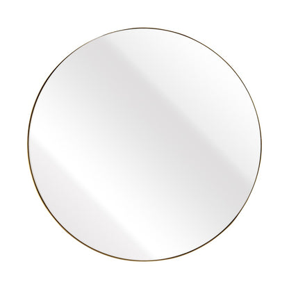 Atlas Lighting Beni 36in Round Wall Mirror | Brass Metal Frame | Entryway & Powder Room Accent | 36 x 36 x 1 in | Model MI11013-04