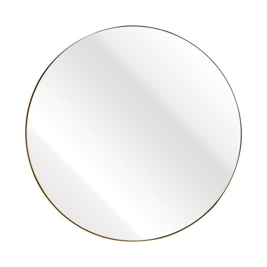 Atlas Lighting Beni 36in Round Wall Mirror | Brass Metal Frame | Entryway & Powder Room Accent | 36 x 36 x 1 in | Model MI11013-04