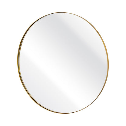 Atlas Lighting Beni 36in Round Wall Mirror | Brass Metal Frame | Entryway & Powder Room Accent | 36 x 36 x 1 in | Model MI11013-04