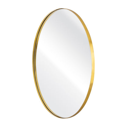 Atlas Lighting Beni 36in Round Wall Mirror | Brass Metal Frame | Entryway & Powder Room Accent | 36 x 36 x 1 in | Model MI11013-04