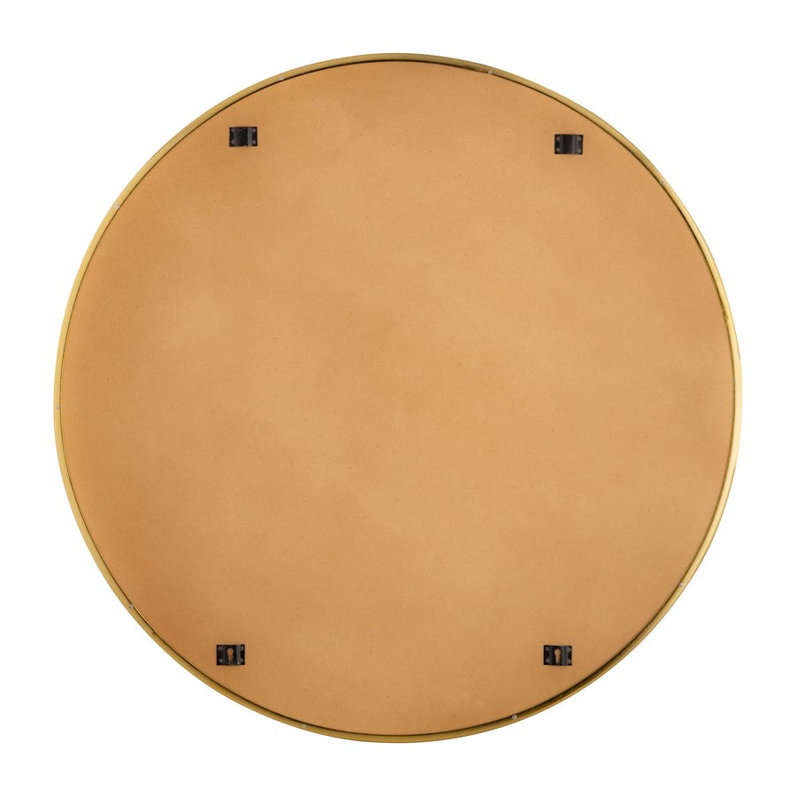 Atlas Lighting Beni 36in Round Wall Mirror | Brass Metal Frame | Entryway & Powder Room Accent | 36 x 36 x 1 in | Model MI11013-04