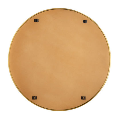 Atlas Lighting Beni 36in Round Wall Mirror | Brass Metal Frame | Entryway & Powder Room Accent | 36 x 36 x 1 in | Model MI11013-04