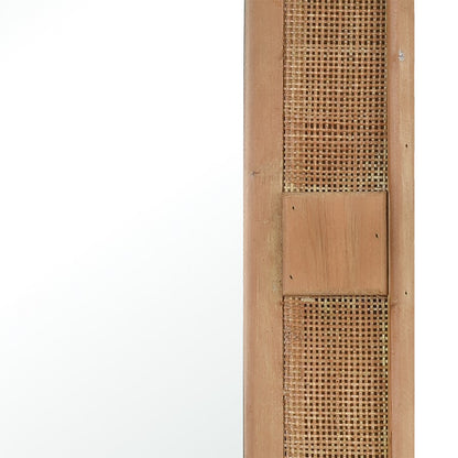 Atlas Lighting Cabana 29.5in x 39.5in Wall Mirror | Natural Wood and Rattan Frame | Entryway, Bathroom & Bedroom | Model MI11021-01