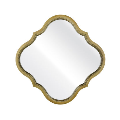 Atlas Lighting Calgary 23.5in Round Wall Mirror | Brass Painted Wood Frame | Entryway & Powder Room Accent | 23.5 x 1.25 x 23.5 in | Model MI11022-01