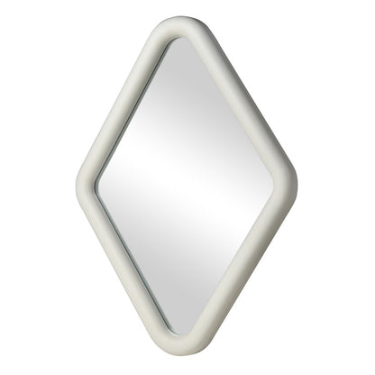 Atlas Lighting Diamond 25in Wall Mirror | Whitewash Wood Composite Frame | Entryway & Bedroom Accent | 25 x 2 x 33 in | Model MI11033-01