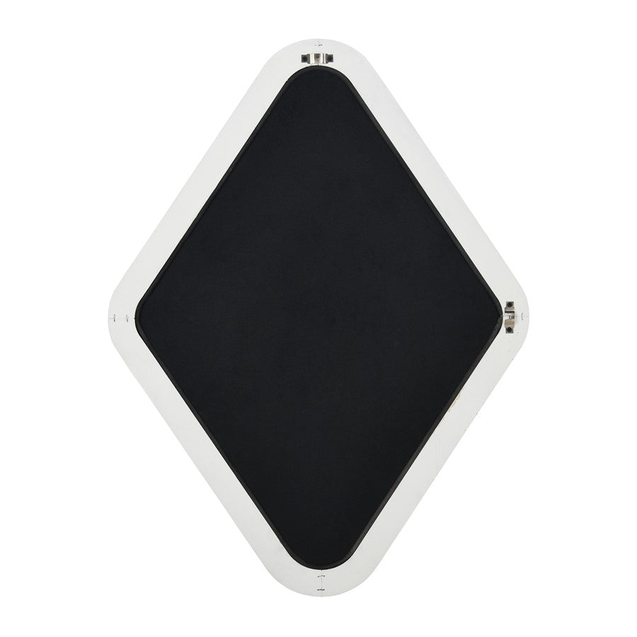 Atlas Lighting Diamond 25in Wall Mirror | Whitewash Wood Composite Frame | Entryway & Bedroom Accent | 25 x 2 x 33 in | Model MI11033-01