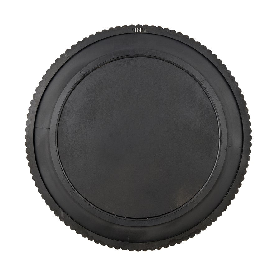 Atlas Lighting Ellipse 32.25in Round Wall Mirror | Antique Brass Wood Frame | Entryway & Living Room Accent | Model MI11036-01