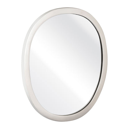 Atlas Lighting Flex 20in Round Wall Mirror | Modern Polished Nickel Metal Frame | Entryway & Bathroom Accent | 20 x 1 x 18 in | Model MI11039-01