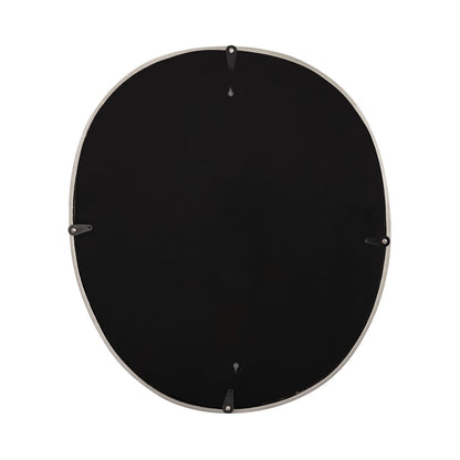 Atlas Lighting Flex 20in Round Wall Mirror | Modern Polished Nickel Metal Frame | Entryway & Bathroom Accent | 20 x 1 x 18 in | Model MI11039-01
