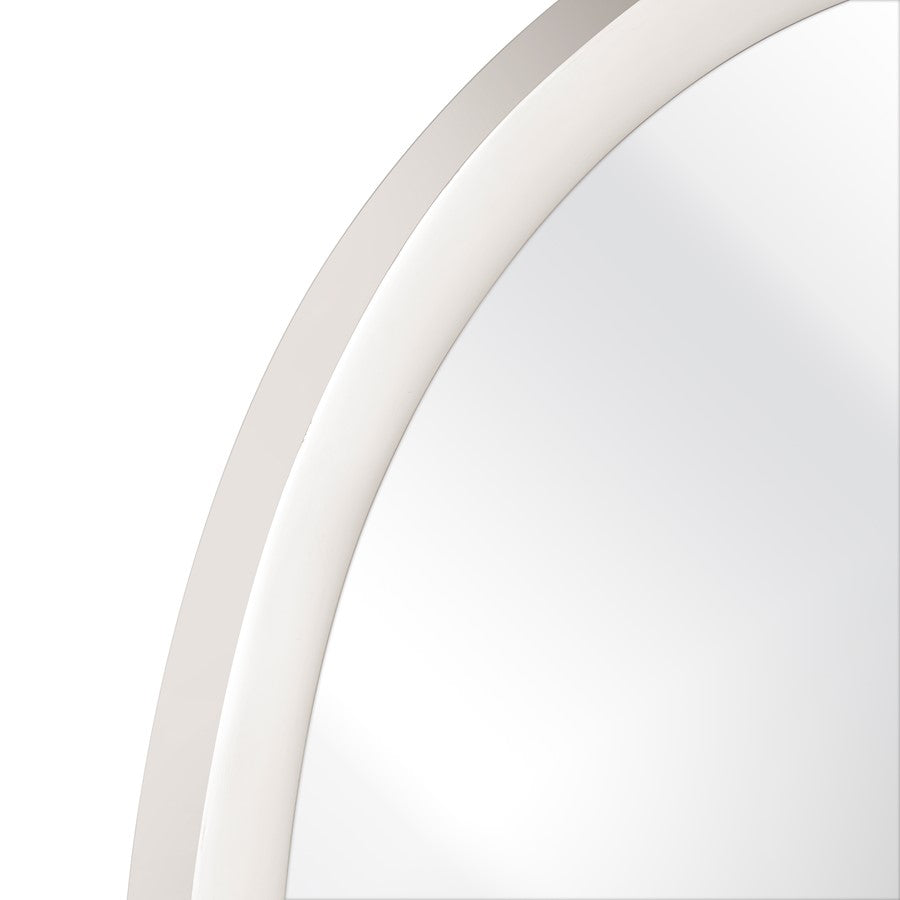 Atlas Lighting Flex 20in Round Wall Mirror | Modern Polished Nickel Metal Frame | Entryway & Bathroom Accent | 20 x 1 x 18 in | Model MI11039-01