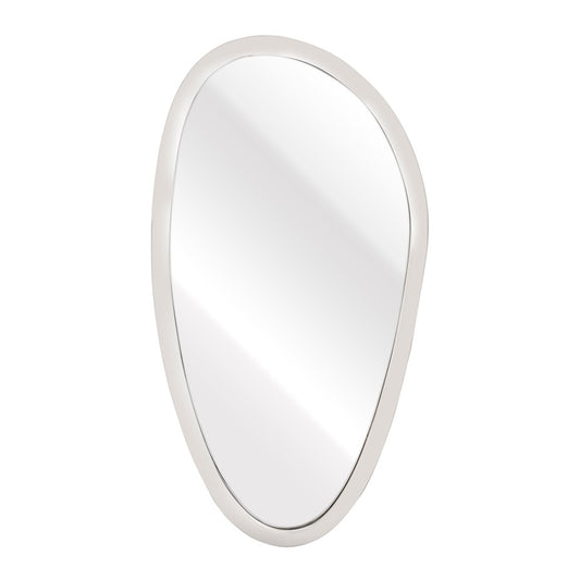 Atlas Lighting Flex 16in Round Wall Mirror | Modern Polished Nickel Metal Frame | Entryway & Bathroom Accent | 16 x 1 x 30 in | Model MI11039-03