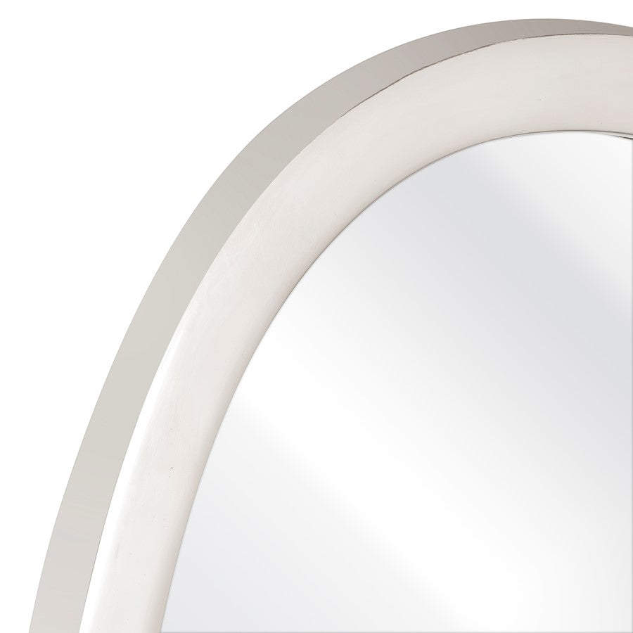 Atlas Lighting Flex 16in Round Wall Mirror | Modern Polished Nickel Metal Frame | Entryway & Bathroom Accent | 16 x 1 x 30 in | Model MI11039-03