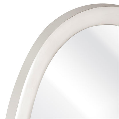 Atlas Lighting Flex 16in Round Wall Mirror | Modern Polished Nickel Metal Frame | Entryway & Bathroom Accent | 16 x 1 x 30 in | Model MI11039-03