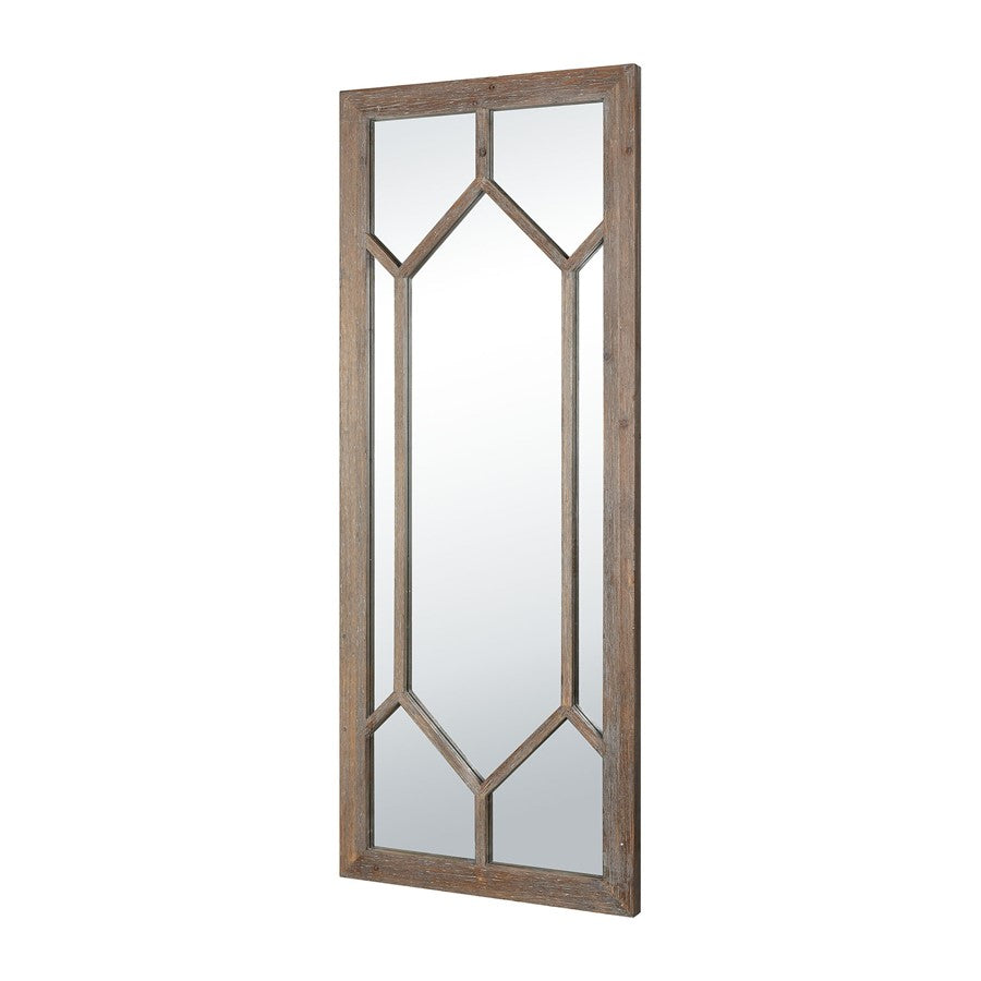 Atlas Hargen 28in W x 71in H Wall Mirror | Natural Wood Lattice | Living Room & Hallway | 28 x 2 x 71 in | Model MI11043-01