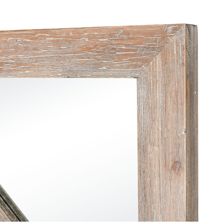Atlas Hargen 28in W x 71in H Wall Mirror | Natural Wood Lattice | Living Room & Hallway | 28 x 2 x 71 in | Model MI11043-01
