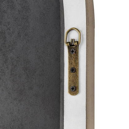 Atlas Lighting Irya 26in Vertical Wall Mirror | Traditional Weathered Brown Wood Composite | Entryway & Hallway Accent | Model MI11047-01