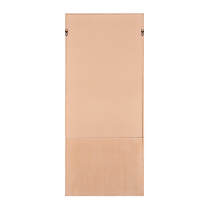 Atlas Lighting Latham 24in Rectangular Wall Mirror | Natural Oak and Rope Frame | Coastal Entryway & Bathroom Accent | Model MI11056-01
