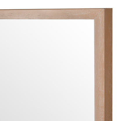 Atlas Lighting Latham 24in Rectangular Wall Mirror | Natural Oak and Rope Frame | Coastal Entryway & Bathroom Accent | Model MI11056-01