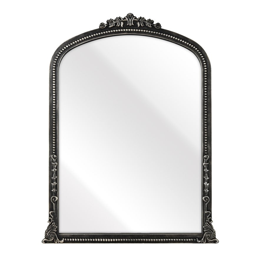 Atlas Lighting Lise 27in Arched Wall Mirror | Aged Black Wood Composite Frame | Entryway & Bedroom Accent | 27 x 1.25 x 35.5 in | Model MI11058-01
