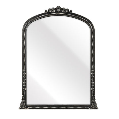 Atlas Lighting Lise 27in Arched Wall Mirror | Aged Black Wood Composite Frame | Entryway & Bedroom Accent | 27 x 1.25 x 35.5 in | Model MI11058-01