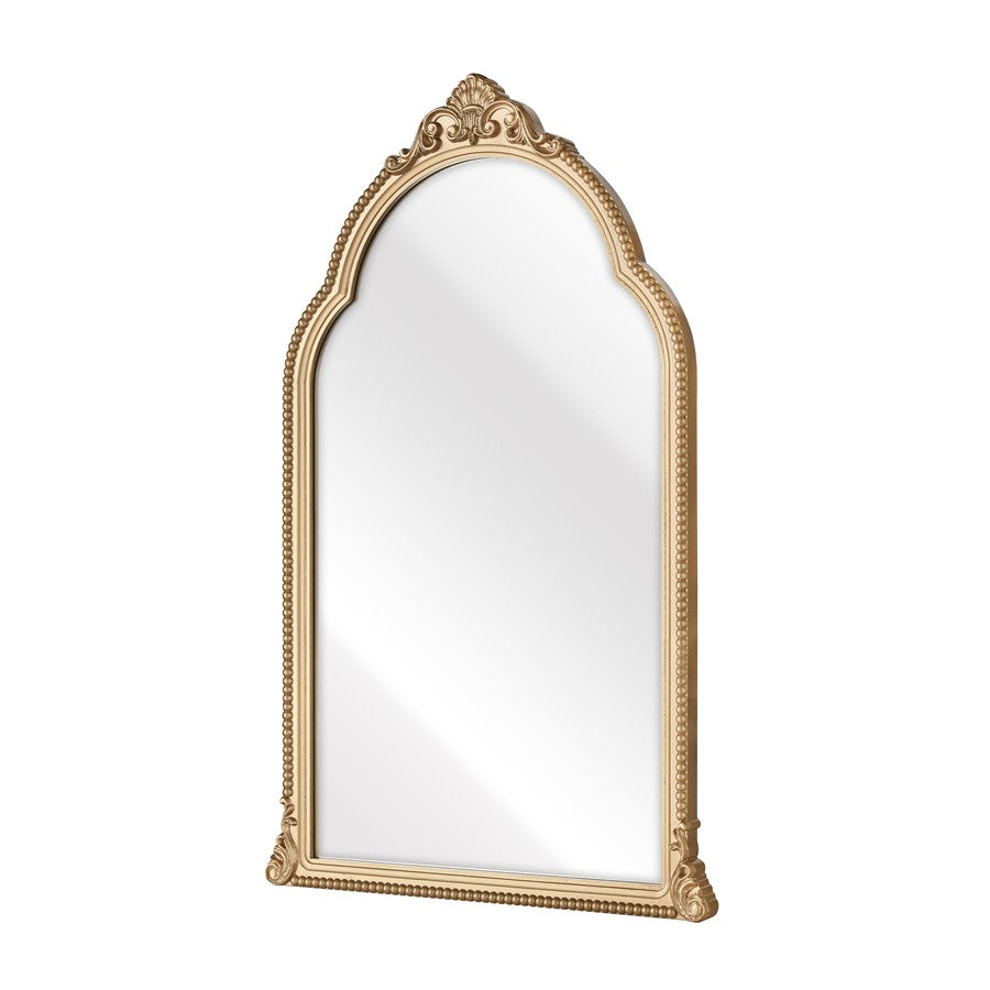 Atlas Lighting Loni 20.75in Arched Wall Mirror | Gold Wood Composite Frame | Entryway & Bedroom Accent | 20.75 x 1.5 x 33.75 in | Model MI11059-01