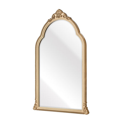 Atlas Lighting Loni 20.75in Arched Wall Mirror | Gold Wood Composite Frame | Entryway & Bedroom Accent | 20.75 x 1.5 x 33.75 in | Model MI11059-01