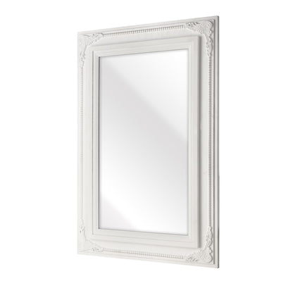 Atlas Lighting Marla 38in Wall Mirror | White Wood Composite Frame | Entryway & Bedroom Accent | 26.5 x 1.75 x 38.75 in | Model MI11063-01