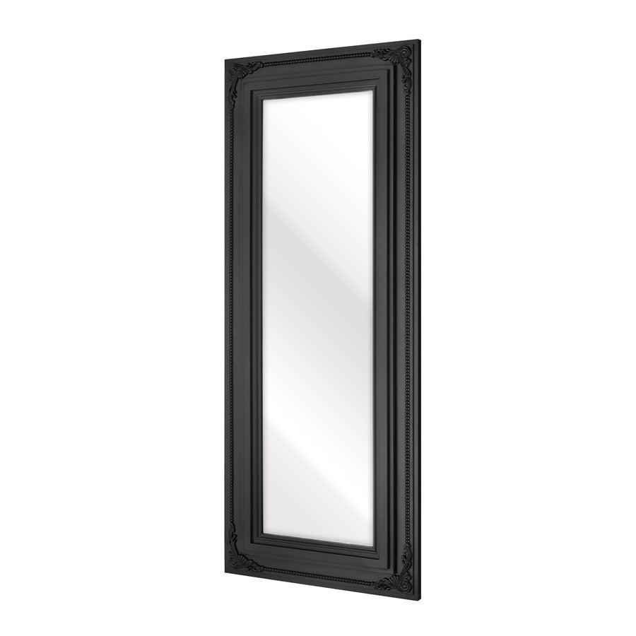 Atlas Lighting Marla 63in Wall Mirror | Black Wood Composite Frame | Entryway & Bedroom Accent | 26.25 x 2 x 63.75 in | Model MI11063-02