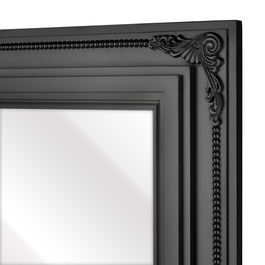 Atlas Lighting Marla 63in Wall Mirror | Black Wood Composite Frame | Entryway & Bedroom Accent | 26.25 x 2 x 63.75 in | Model MI11063-02