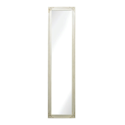 Atlas Lighting Masalia 63in Floor Mirror | Antique White Wood Frame | Bedroom & Dressing Room Accent | 15 x 1 x 63 in | Model MI11064-01