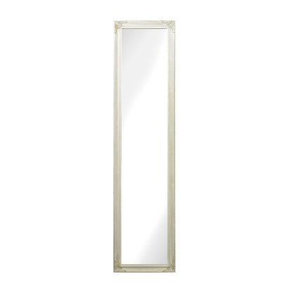 Atlas Lighting Masalia 63in Floor Mirror | Antique White Wood Frame | Bedroom & Dressing Room Accent | 15 x 1 x 63 in | Model MI11064-01