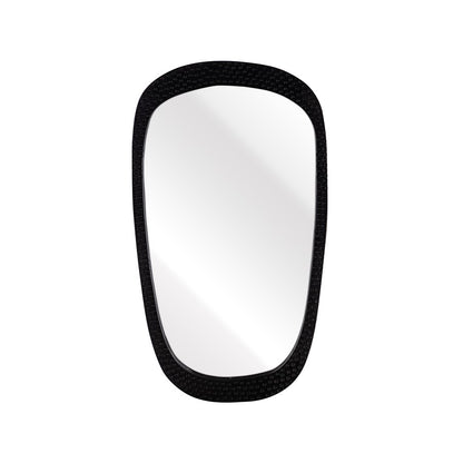 Atlas Lighting Morris 20in Wall Mirror | Transitional Black Wood Frame | Entryway & Bathroom Accent | Model MI11067-01